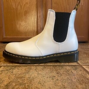Dr. Martens White Ankle Boots